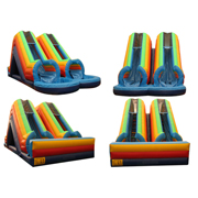 inflatable slide with water pool